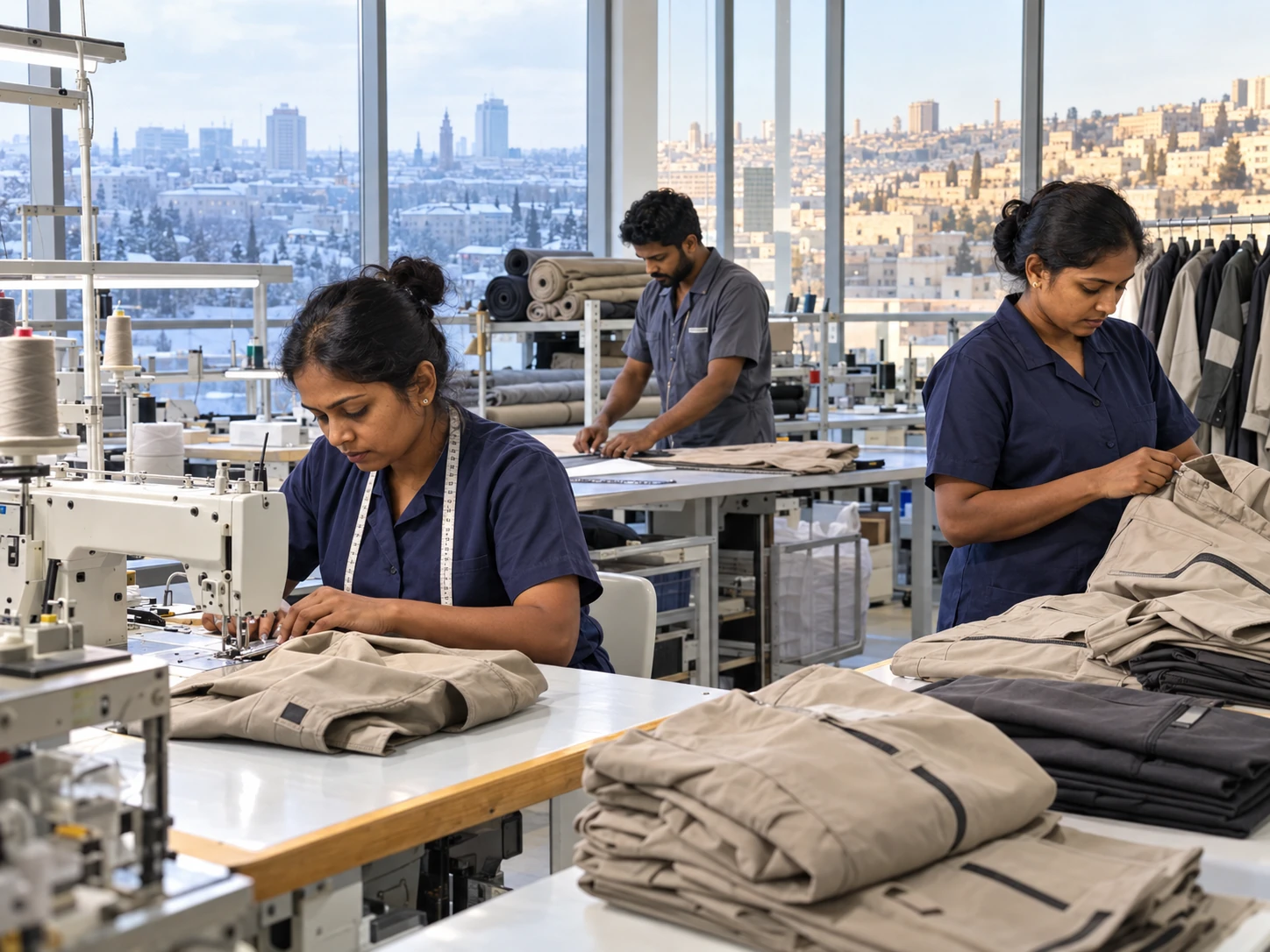 Sri Lankan garment team representing opportunities in Russia and Jordan