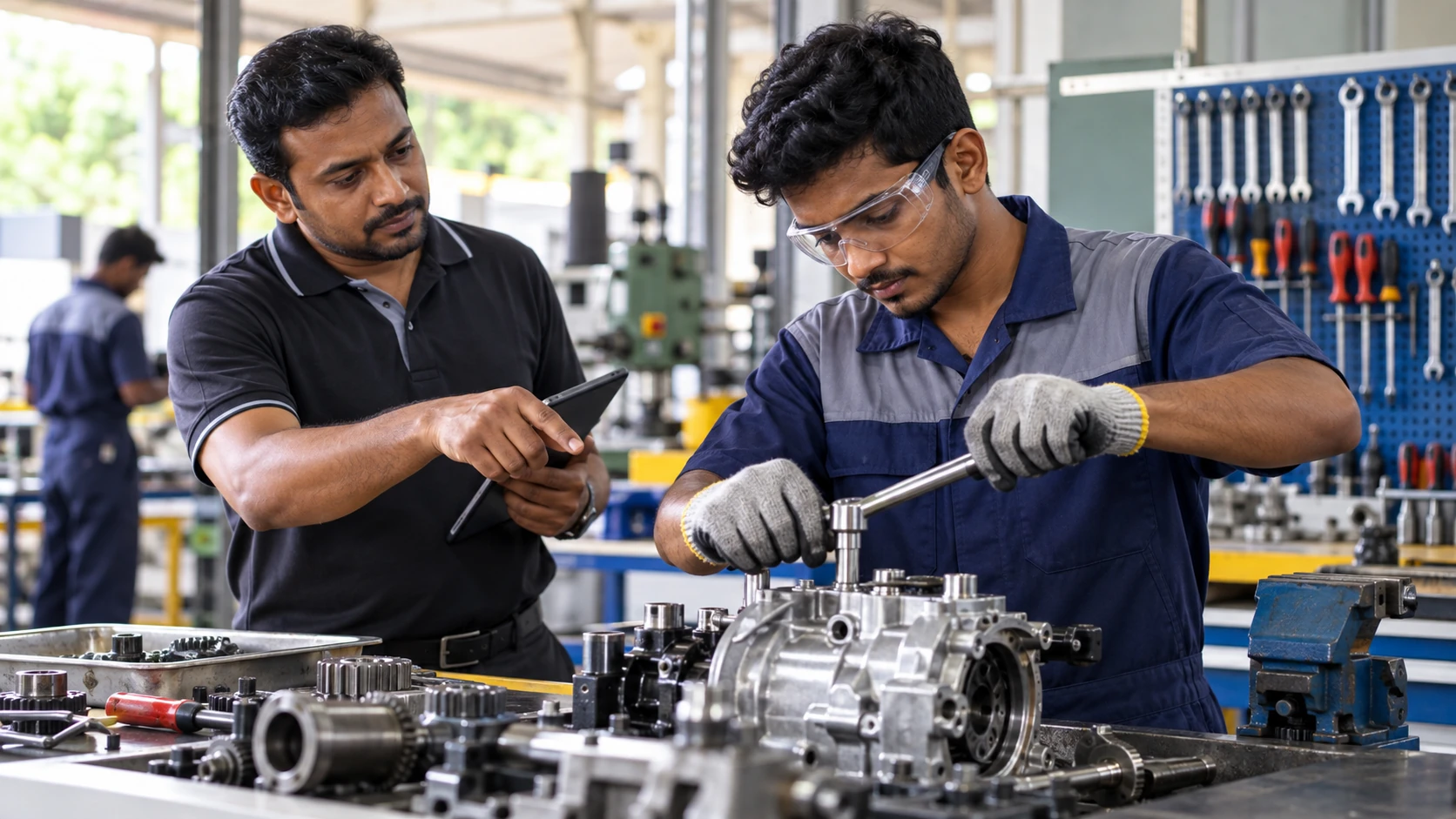 Sri Lankan candidate completing a practical skills screening